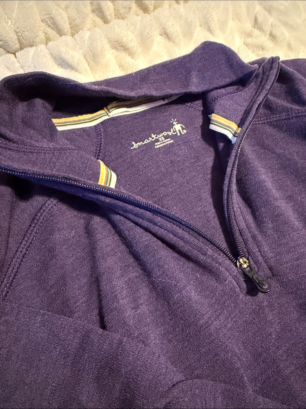 Smartwool women’s Purple Half-Zip Sweater